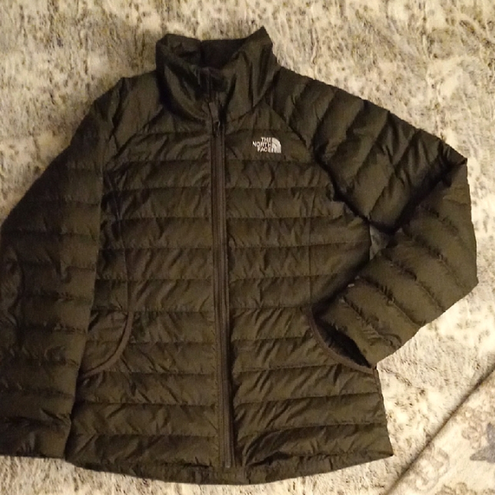 North Face Dark Green lite puffer jacket